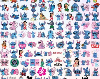 Más de 500 archivos de puntadas, SVG de puntada, paquete de puntadas, PNG de puntada, clipart de puntada, SVG de Lilo y Stitch, SVG de Cricut, SVG de silueta, puntada en capas