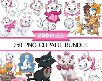 Pacote de imagens SVG e PNG da Marie de Os Aristogatos, PNG de Aristogatos, SVG de Aristogatos, Clipart de Aristogatos, SVG da Marie, Pacote de SVGs em camadas, SVG de Aristogatos para Cricut
