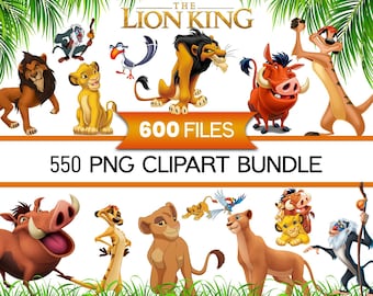 Pacote de arquivos SVG do Rei Leão, arquivos SVG do Simba para Cricut, PNG do Rei Leão, SVG Hakuna Matata para camisetas, clipart digital do Rei Leão, PNG do Rei Leão