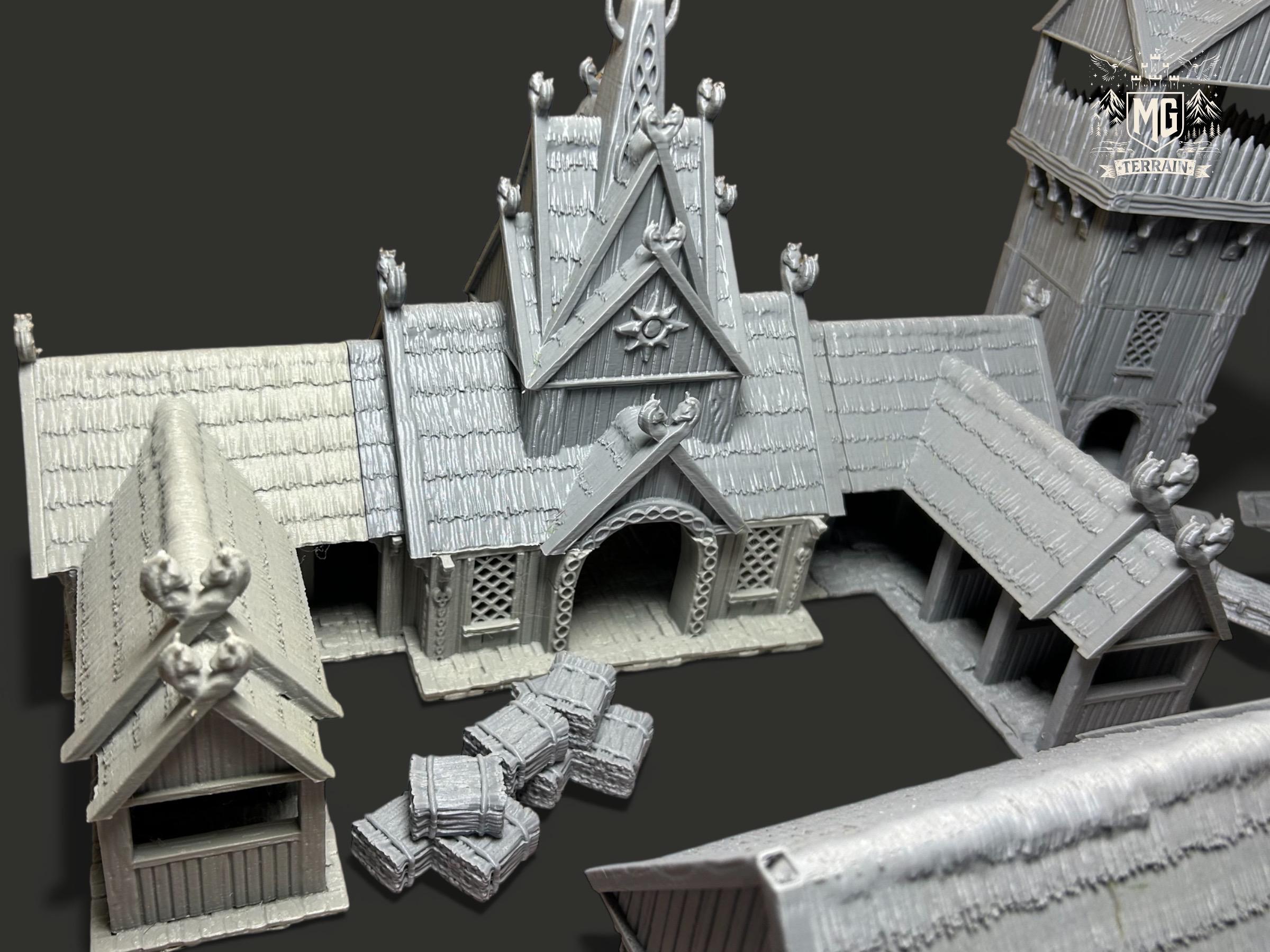 Rohan City Terrain Set – 8 Medieval Buildings, Wargaming Scenery (3D ...
