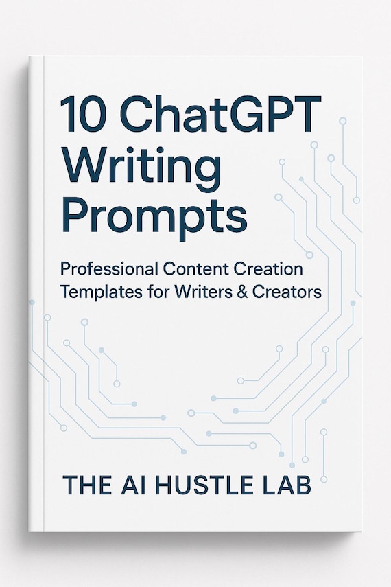 10 ChatGPT Writing Prompts | Content Creation Templates | AI Productivity Tools | Digital Download