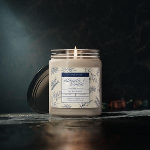 Villanelle & Vanilla Scented Soy Candle: Cozy Home Aromatherapy