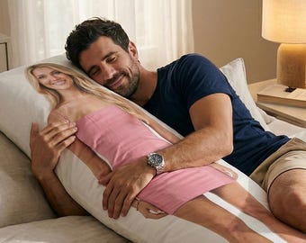 Custom Sleeping Pillow | Custom Body Pillow | Photo Body Pillow for Couple