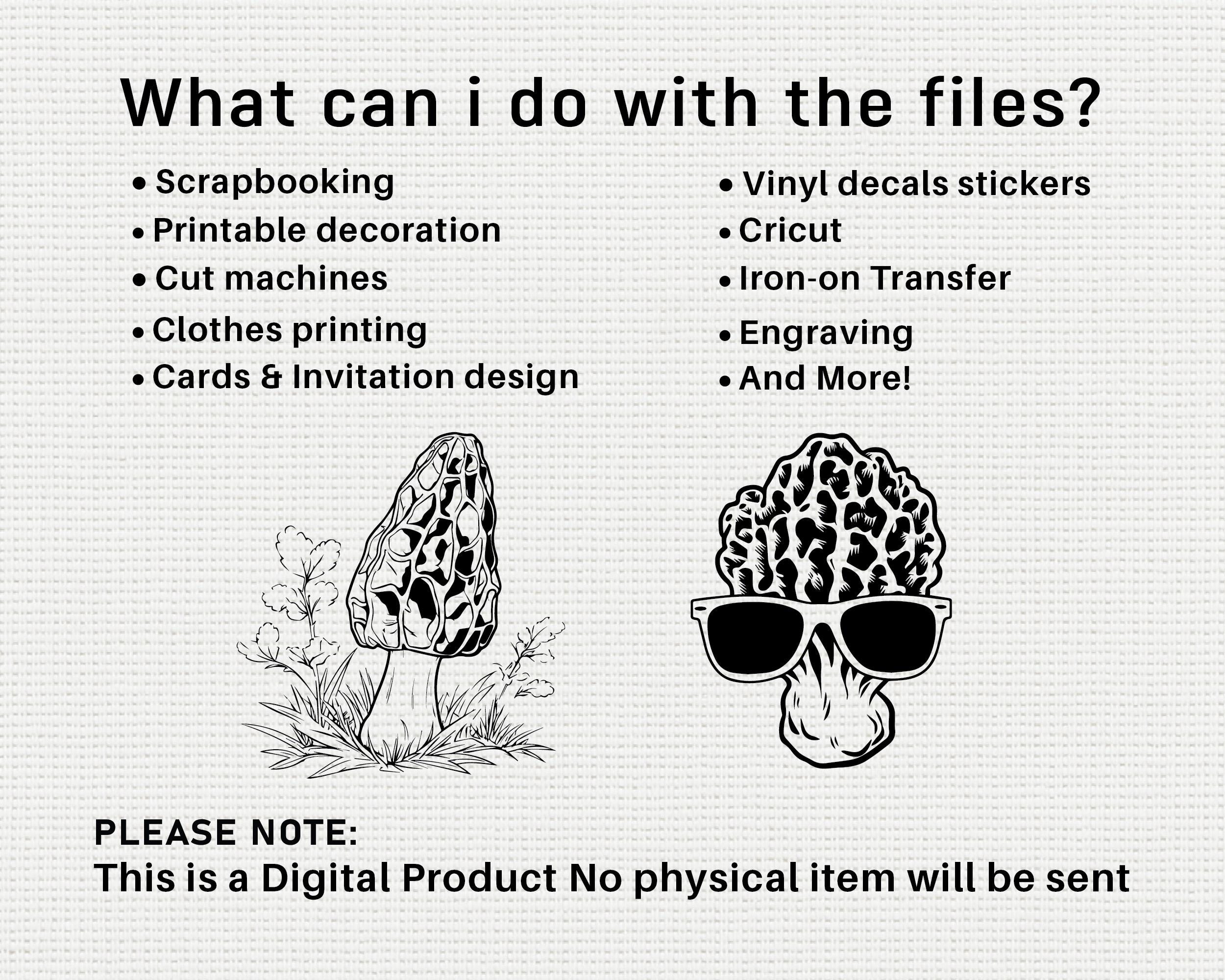 Morel Mushroom SVG PNG Bundle: Clipart, Silhouette, Vector (digital ...