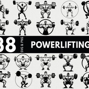 Powerlifting Svg Png Bundle, Powerlifting Silhouette, Powerlifting Clipart Png, Powerlifting Vector, Powerlifting Outline, Cut Files Cricut