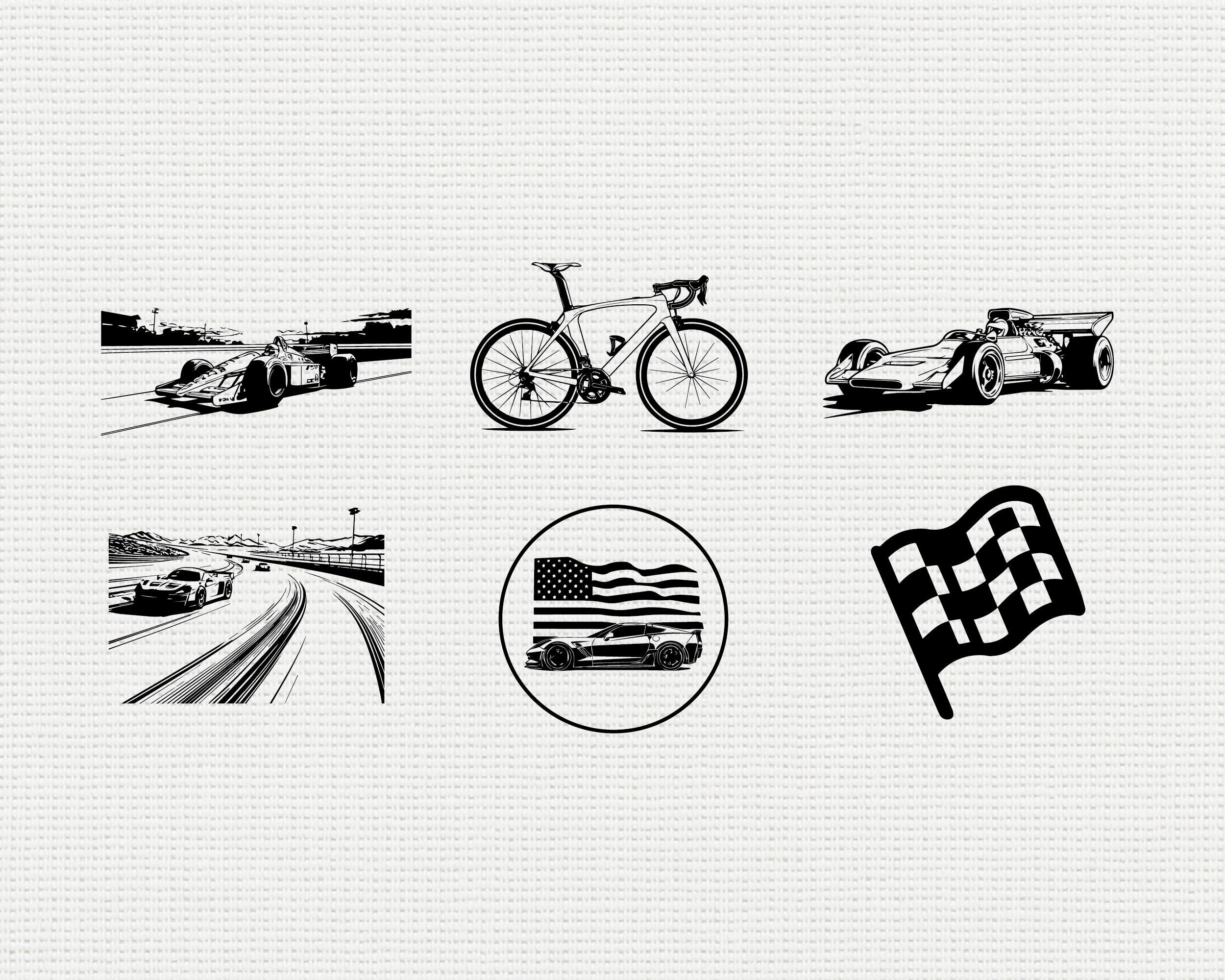 Racing SVG PNG Bundle, Race Car Silhouette Clipart, Motorsport Speed ...