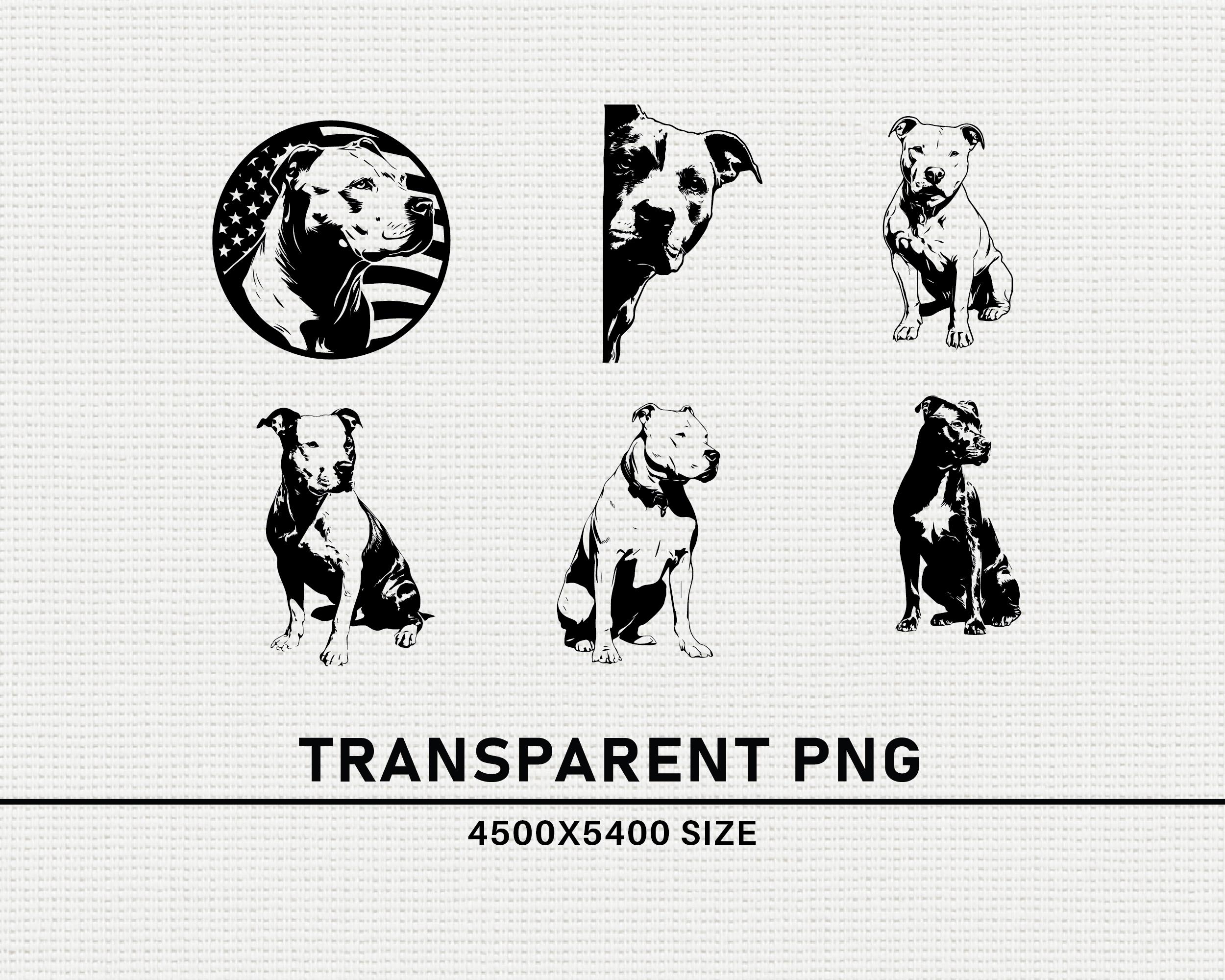Pitbull Dog SVG PNG Bundle, Pit Bull Silhouette Clipart, Pet Lover ...