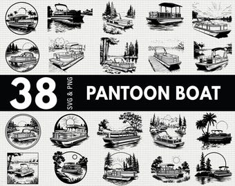 Stegboot Boot SVG Bundle, See Leben Silhouette Clipart, Sommer Bootfahren Cricut Cut Dateien