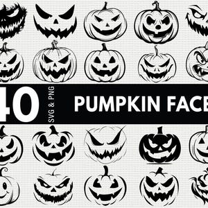 Pumpkin Face Svg Png Bundle, Pumpkin Face Silhouette, Pumpkin Face Clipart, Pumpkin Face Vector, Pumpkin Face Outline, Halloween Face Cricut