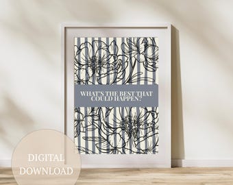 Beste dat kan gebeuren geestelijke gezondheid Wall Art Print voor therapeut, counselor, maatschappelijk werker, psycholoog inspirerende therapie kantoorinrichting