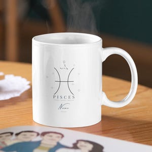Mug Arcopal Poisson - Signe Du Zodiaque - Astrologie - Blanc