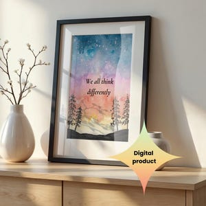 Beautiful Neuro-diverse Universe Digital Art Print - We All Think Differently