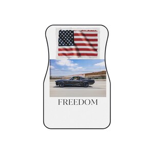 Patriotic Car Mats Set - Freedom Theme, Auto Accessories, American Flag Floor Mats, Gift for Car Enthusiasts, Rally Decor