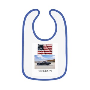 Patriotic Baby Bib, Baby Shower Gift, Infant Feeding Bib, American Flag Bib, Cute Baby Accessories, Freedom Baby Gift