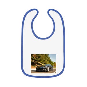 Car Lover's Baby Bib | Fun Jersey Bib for Kids, Baby Shower Gift, Bib for Boys, Unique Baby Accessory, Cute Car Design
