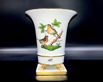ヴィンテージ ヘレンド ロスチャイルド 24K ゴールド 鳥と蝶 爪足 7