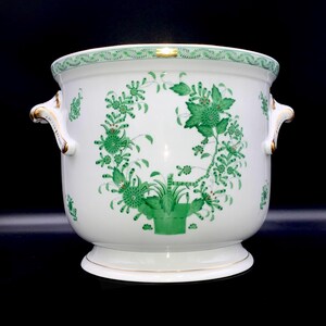 Herend Huge Cache-Pot Jardinniere with Handles (29 cm) “Indian Basket” Pattern