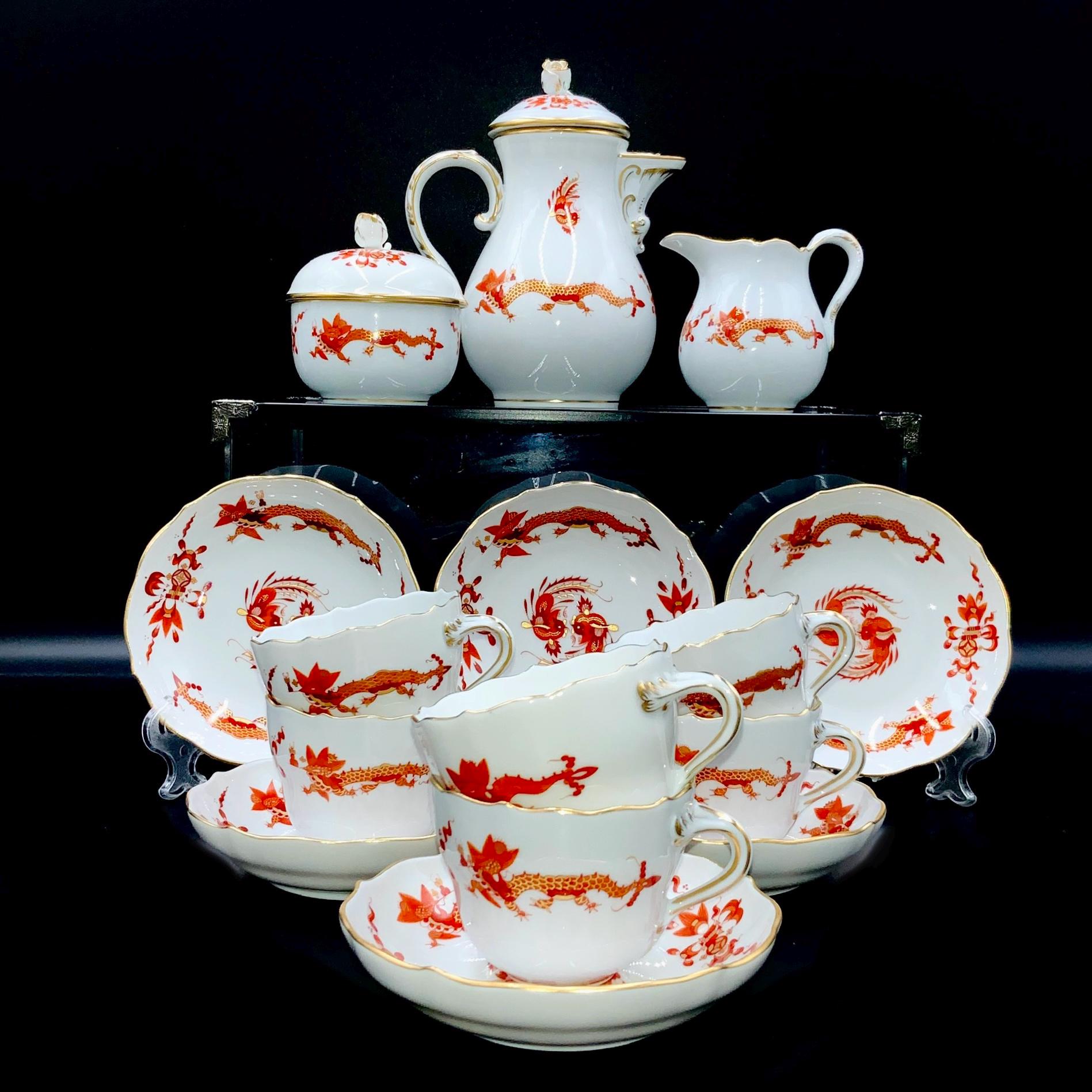 Meissen Dragon Tea Set - Etsy