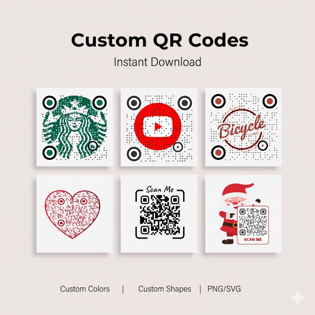 Custom Logo QR Code, Branded Scan for Business, Personalized Color ...
