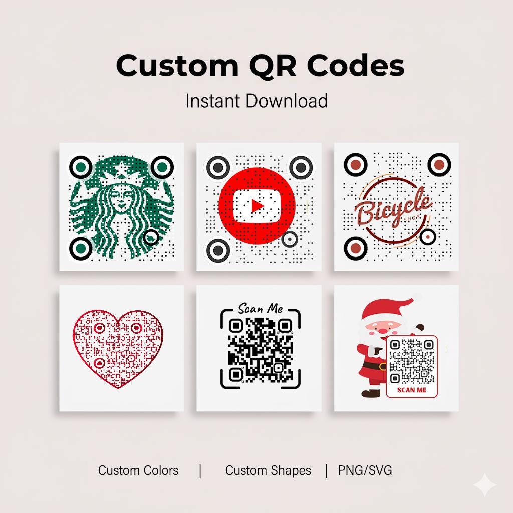 Branded Embedded Qr Code Custom Logo QR Code, Branded Scan for Business, Personalized Color ...
