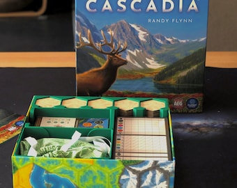 Cascadia-Brettspieleinsatz, passend für die Erweiterung „Sehenswürdigkeiten“, Kiefernzapfen-Spielstein-Upgrade