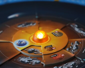 SETI LED-Sonnen-Upgrade | Austauschbare Batterie-Lichtmodifikation | 3D-gedrucktes Brettspielzubehör