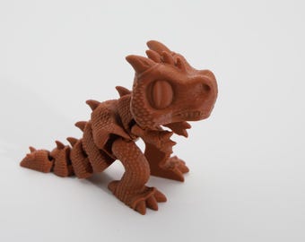 Knikspeelgoed dinosaurus | Flexible Desk Pet, Fidget-figuur (3D-geprint plastic)