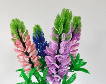 Centros de mesa con flores artificiales, flores para mesa, flores con cuentas francesas