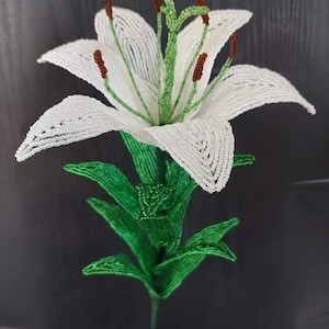 lily flowers Artificial Flowers Lilly french beaded flowers