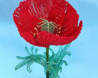 Französische Perlenmohnblume Handgefertigtes Künstliches Blumenarrangement