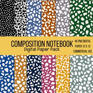 45 naadloze compositieboekpatronen, digitaal schoolnotitieboek, compositie digitaal notitieboekpapier, dagboekpatroon, plannerontwerpen