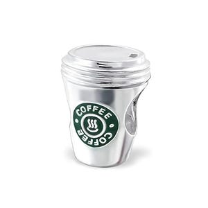925 Sterling Silver I Love Coffee Cup Series Book Pendant Charm Necklace Beads Suitable for European‑Style Bracelet Pendant Charm