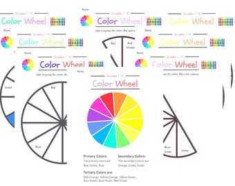 Color Wheel Learning Packet | Printable PDF for Grades 1-4 | Primary, Secondary, Tertiary, Warm & Cool Color Activities | Homeschool Art