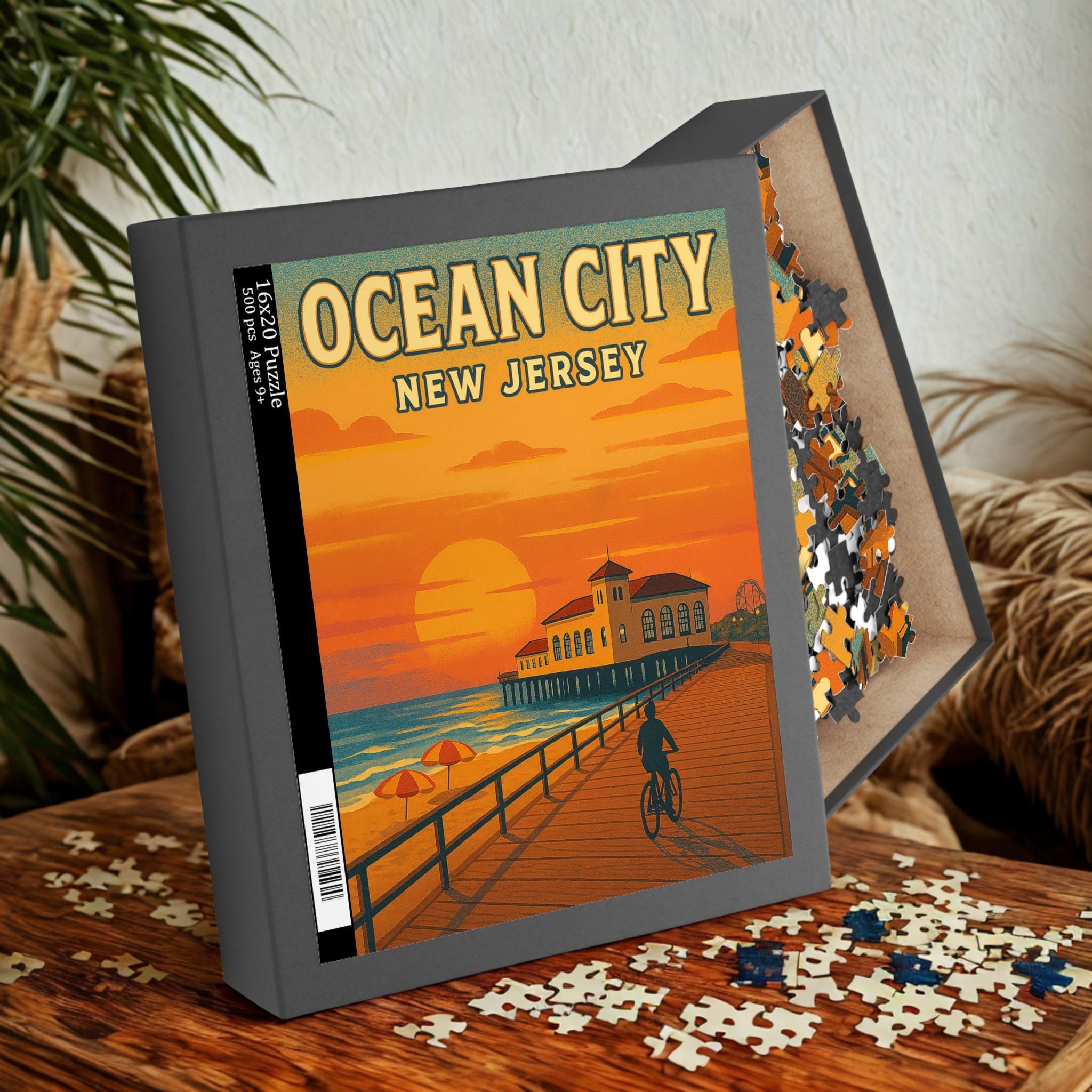 Lantern Press 1000 Piece Ocean City NJ Puzzle - Challenging Lifeguard Stand Jigsaw