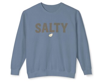Moletom Salty Oyster Coastal | Moletom unissex para amantes da praia | Roupas com temática litorânea | Presentes com inspiração no oceano | Alternativa a um moletom com capuz náutico para cidade litorânea