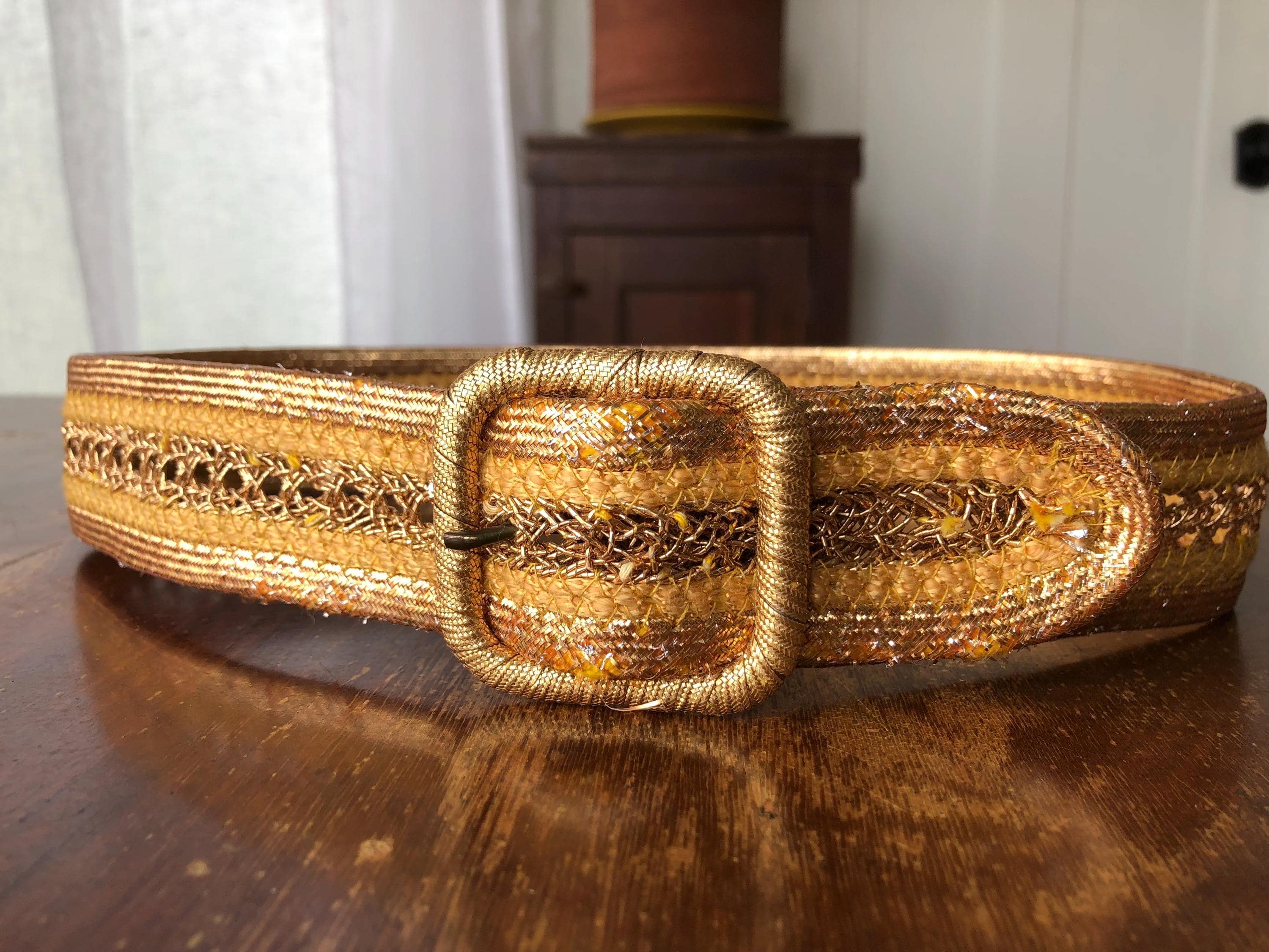 Gold Metallic Belt - Etsy