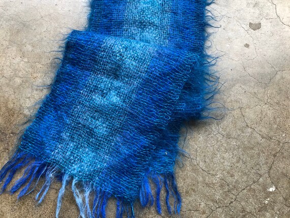 Stunning Vintage Soft Fuzzy Mohair Woven Winter N… - image 8