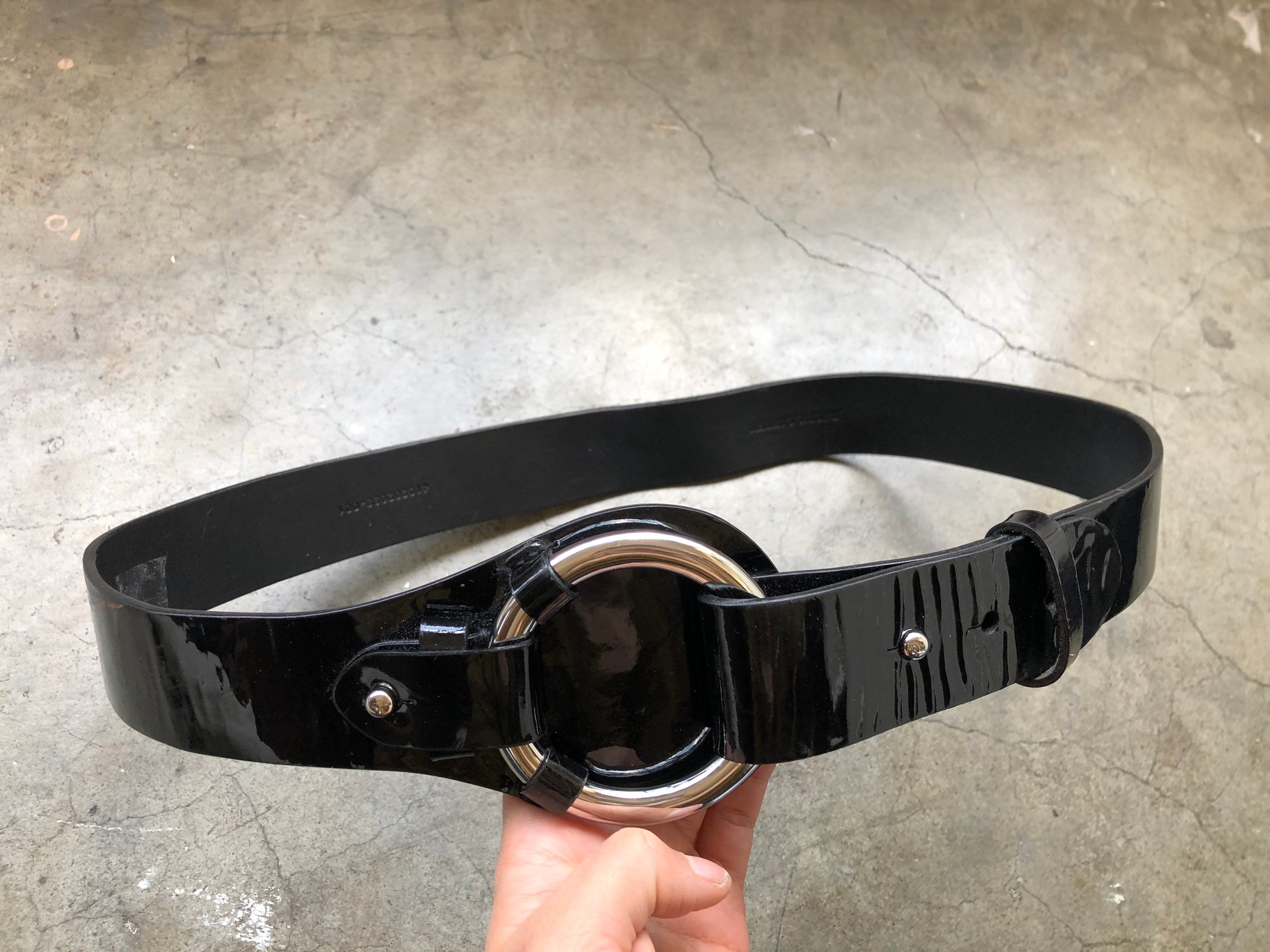 Ralph Lauren Black Patent Leather Wide Harness Avant Garde  display picture 3