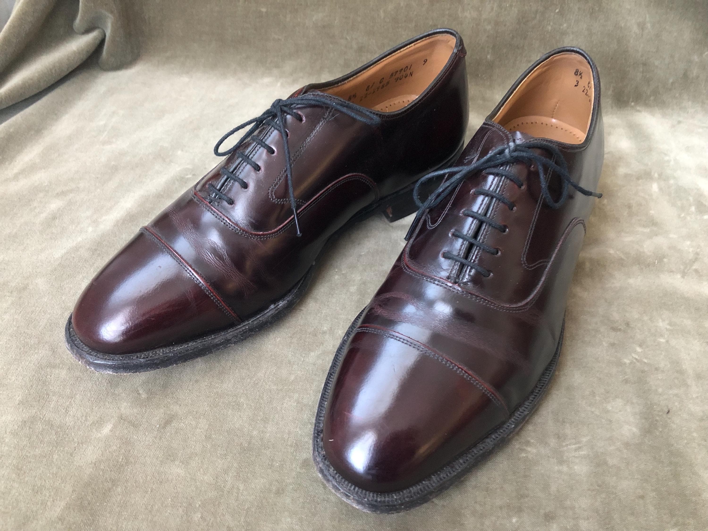 Johnston & Murphy Optima Dark Burgundy Cherry Cap Toe Mens