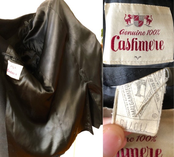 1950s 60s Pure Cashmere Mens Classic Soft Woven B… - image 10