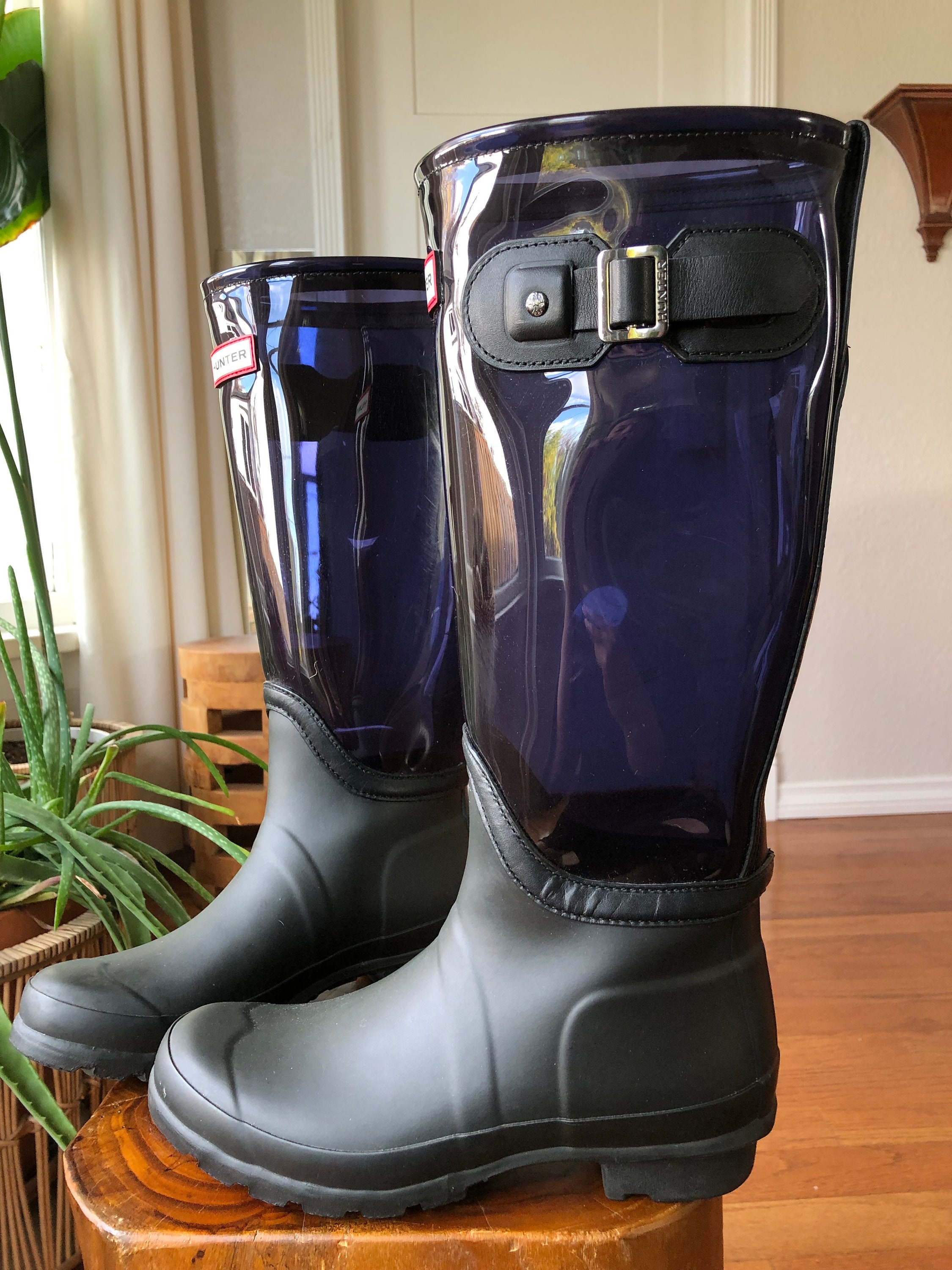 COPY - Hunter Tan and Black Rainboots W main image 3
