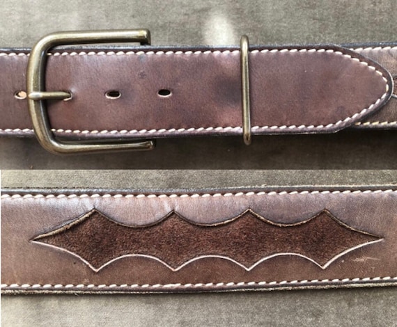 Vintage 1970’s Suede Brown Leather Cutout Belt with Brass Buckle Vintage 70s Suede Leather Belt: Camel Brown Brass Buckle - Etsy main image 2