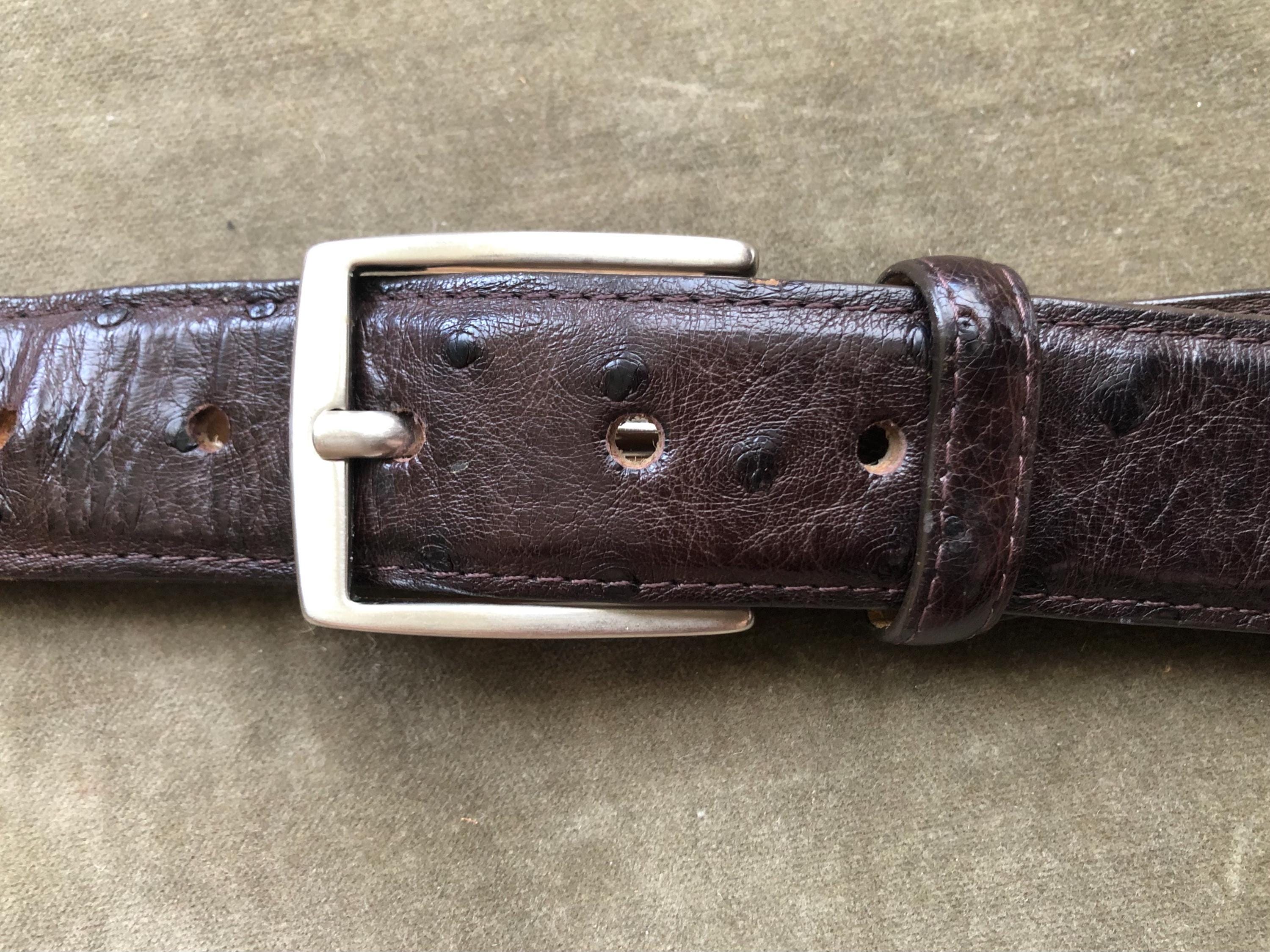 Escada Genuine Ostrich Leather Belt display picture 3