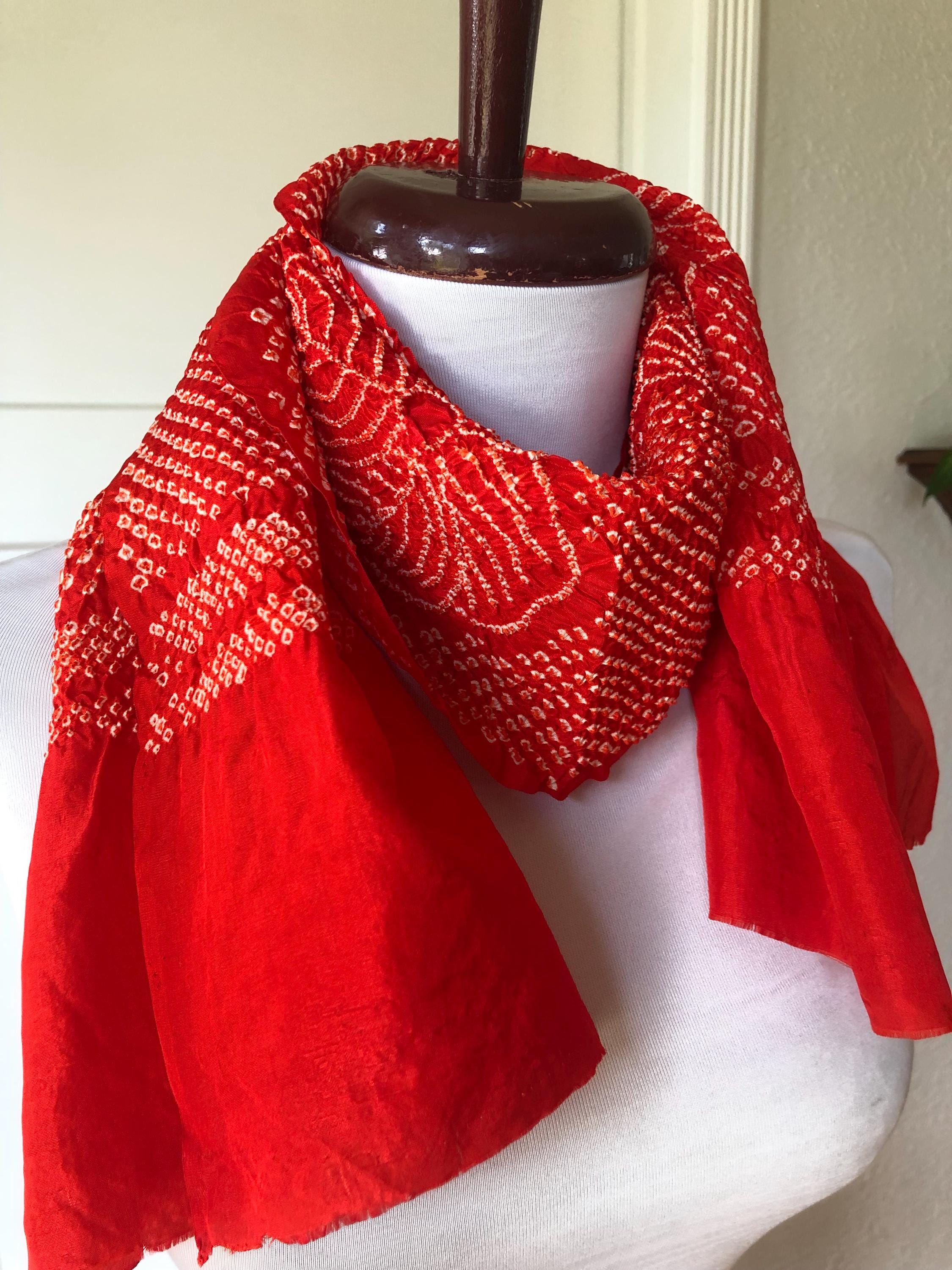 Kimono Silk Japanese Textured Pleated Crinkle Popcorn Shibori Tie