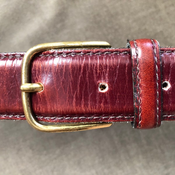 Remo Tulliani Calfskin Leather Sylvio Belt in Burgundy main image 0