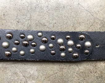 新しい季節 1990s Belt Buckle Hidden Leather Italian Black 90s Size L M 小物