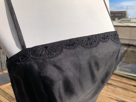 Sheer Silk Black Shimmery Voile Organza Spaghetti… - image 4