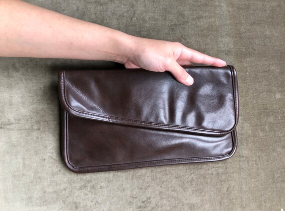 1960s 70s Built In Compact Mirror Retro Mod Faux … - image 6