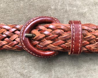 CEINTURE TRESSÉE EN CUIR RÉGÉNÉRÉ
