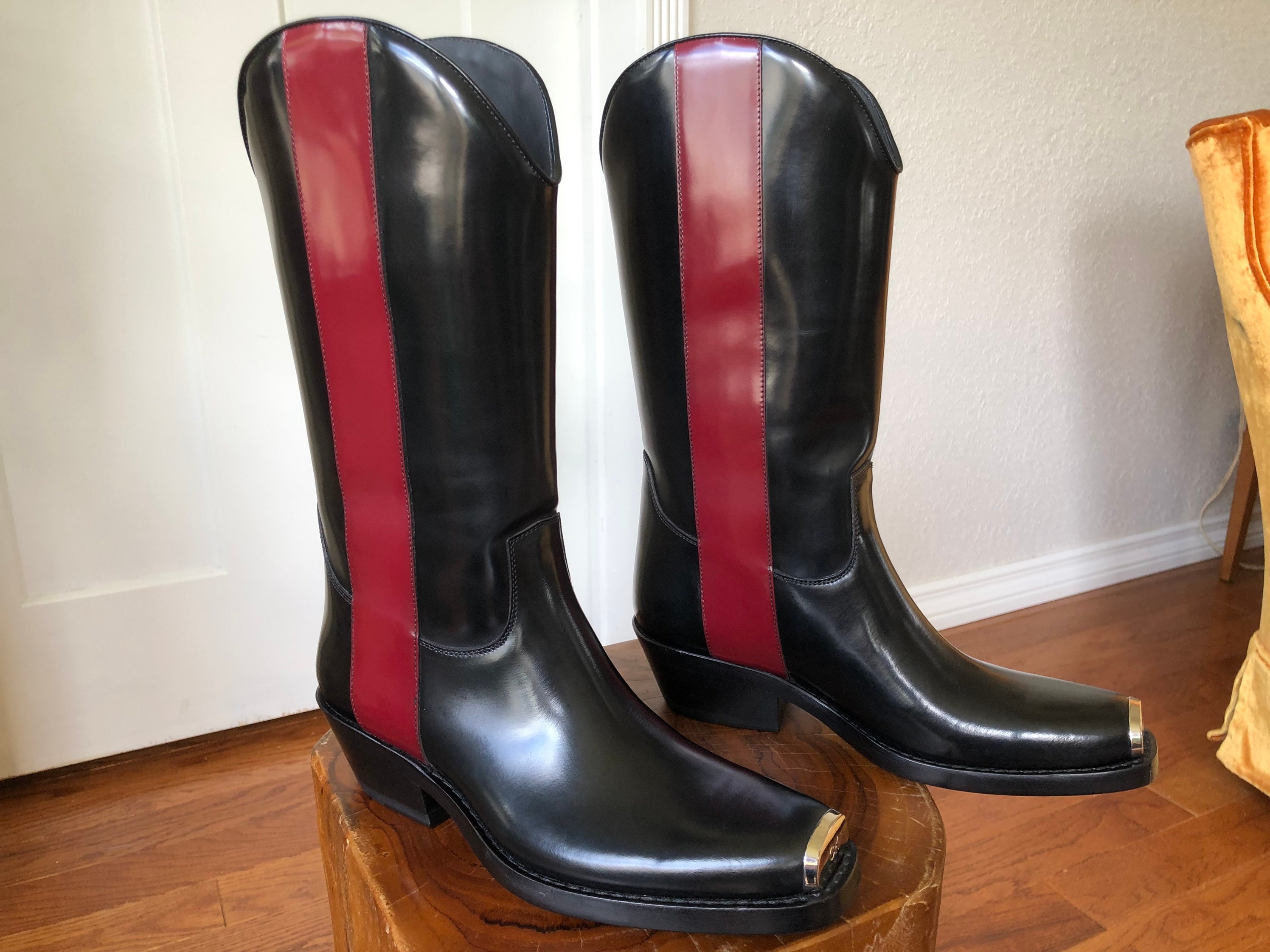 Calvin Klein CK 205 W39 NYC Womens Western Boots Mid Calf Square